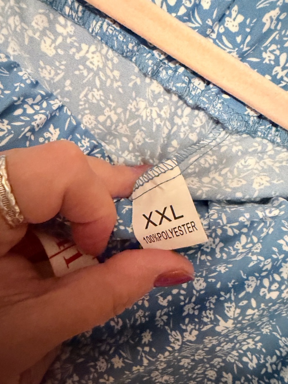 SHEIN Light Blue Ditsy Floral Tiered Maxi Skirt - Picture 3 of 4